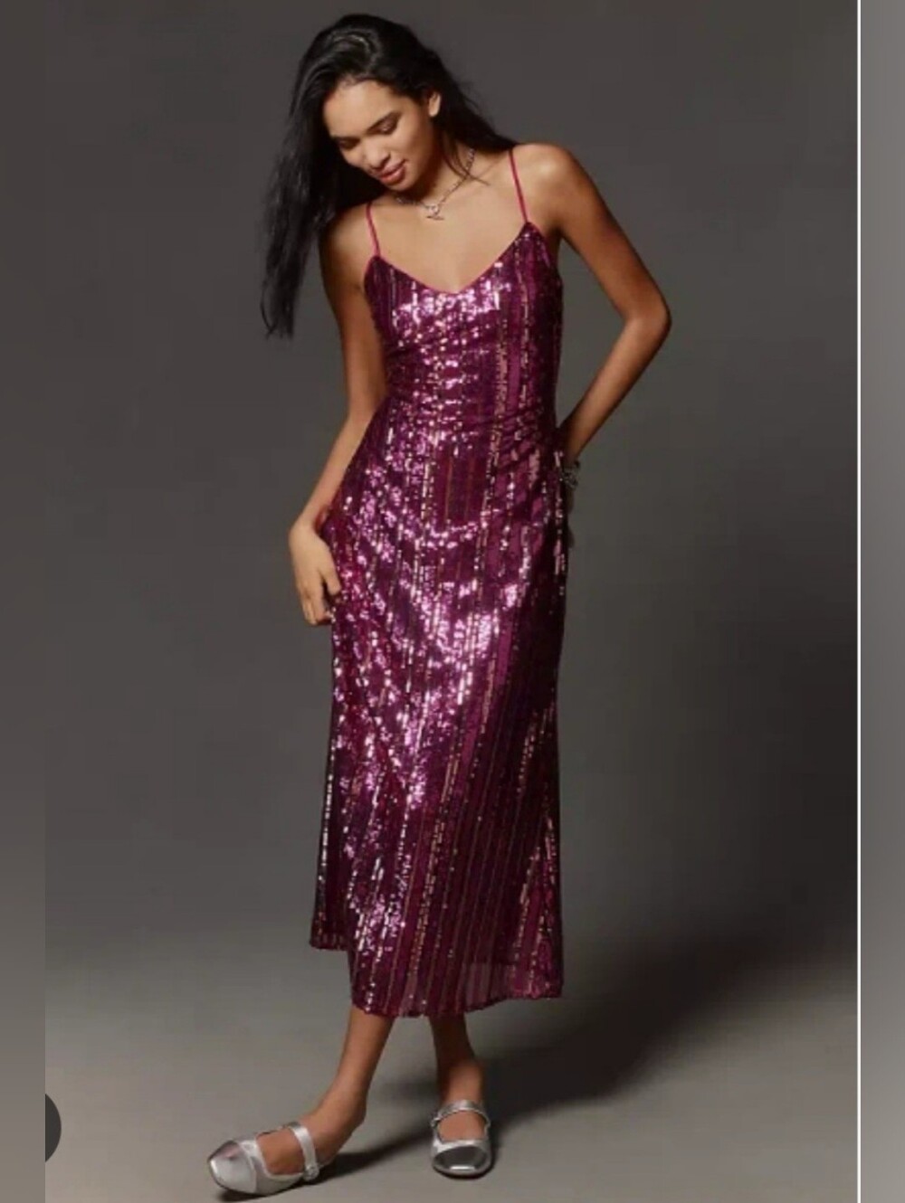 NWT Maeve By Anthropologie Sequin Slip Dress 🌸 Size XLP